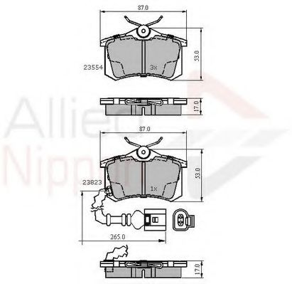 set placute frana,frana disc