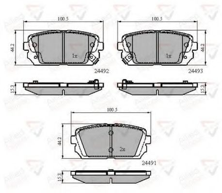 set placute frana,frana disc
