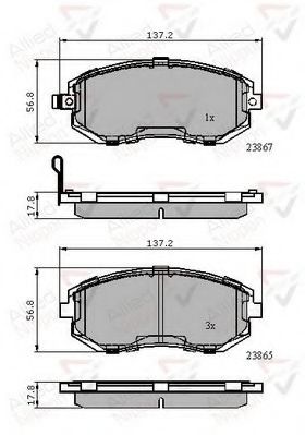 set placute frana,frana disc