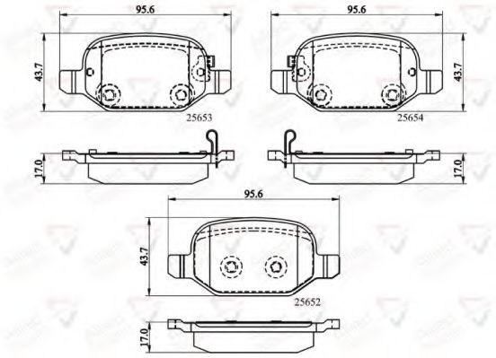 set placute frana,frana disc