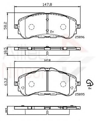 set placute frana,frana disc