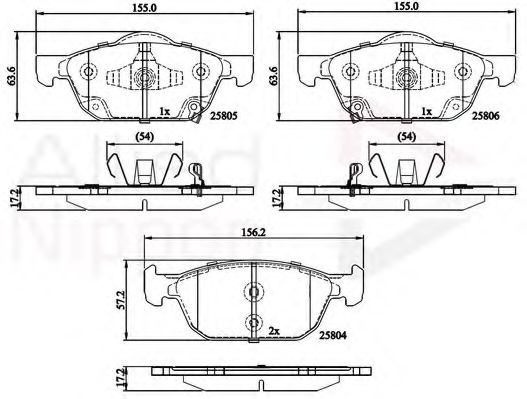 set placute frana,frana disc
