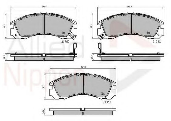 set placute frana,frana disc