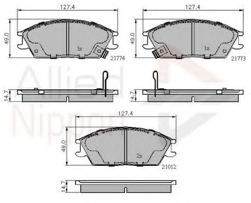 set placute frana,frana disc
