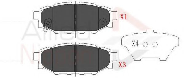 set placute frana,frana disc