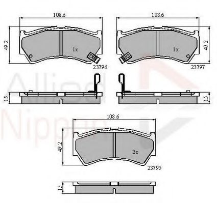 set placute frana,frana disc