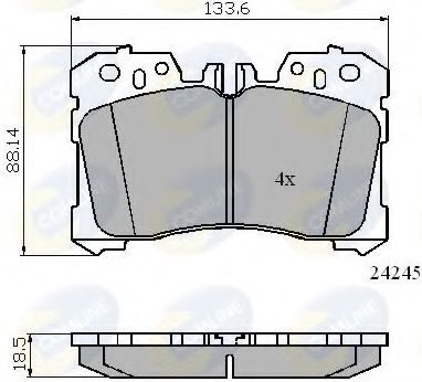 set placute frana,frana disc