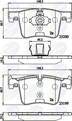 set placute frana,frana disc