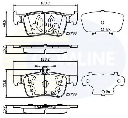 CBP02243 set placute frana,frana disc COMLINE 