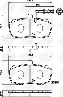 set placute frana,frana disc