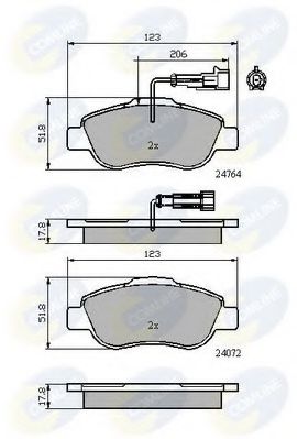 set placute frana,frana disc