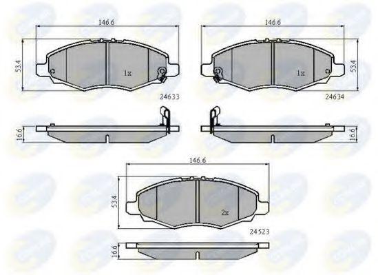 set placute frana,frana disc