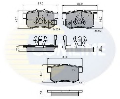 set placute frana,frana disc