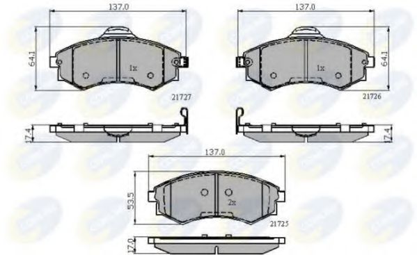 set placute frana,frana disc