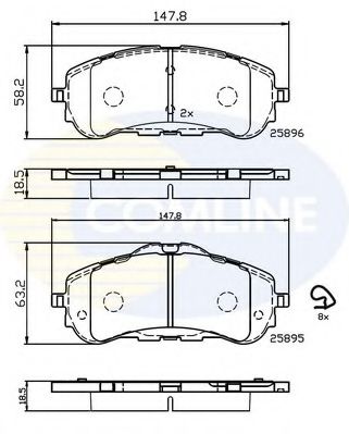 set placute frana,frana disc