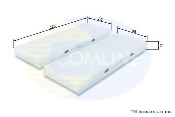 EKF389-2 Filtru, aer habitaclu COMLINE 