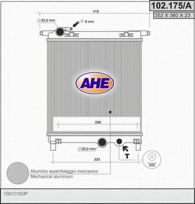 102.175/A Radiator, racire motor AHE 