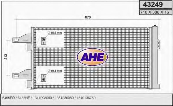 43249 Condensator, climatizare AHE 
