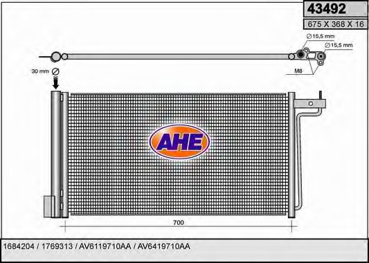 43492 Condensator, climatizare AHE 