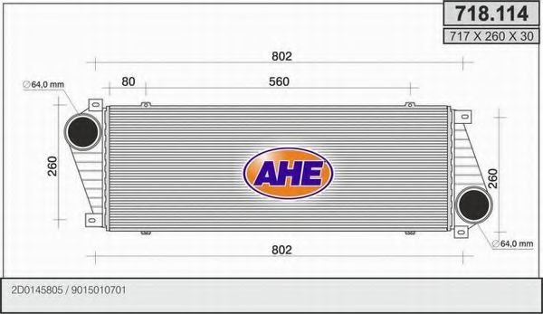718.114 Intercooler, compresor AHE 