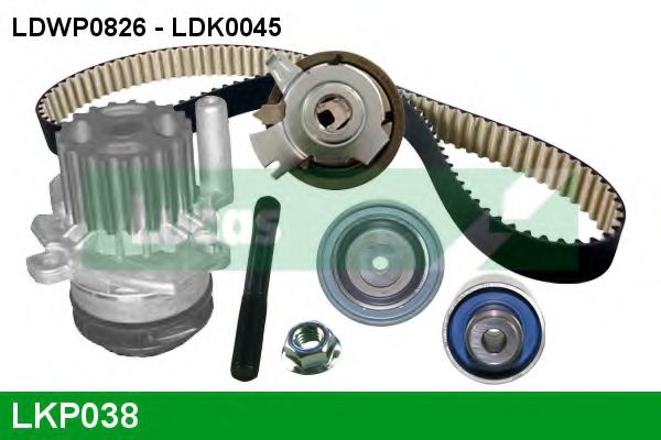 LKP038 Set pompa apa + curea dintata LUCAS ENGINE DRIVE 