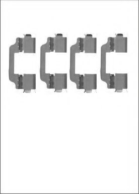 Set accesorii, placute frana