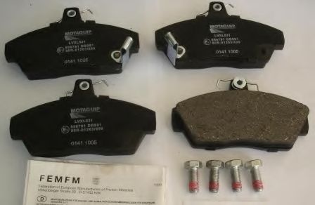 set placute frana,frana disc 2