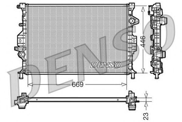 DRM10077 Radiator, racire motor NPS 