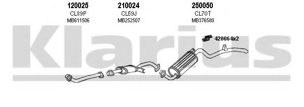 210062E Sistem de esapament KLARIUS 