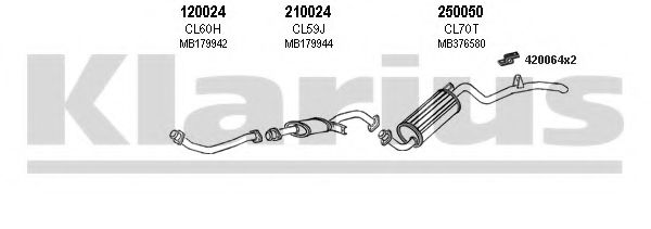210203E Sistem de esapament KLARIUS 