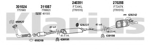 330385E Sistem de esapament KLARIUS 