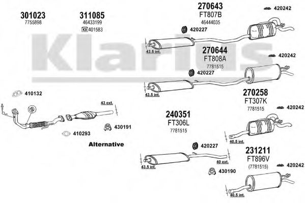 330393E Sistem de esapament KLARIUS 