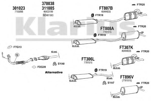 330393U Sistem de esapament KLARIUS 