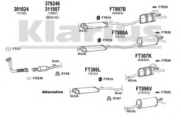 330400U Sistem de esapament KLARIUS 