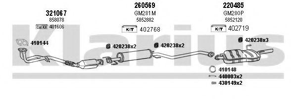 390840E Sistem de esapament KLARIUS 