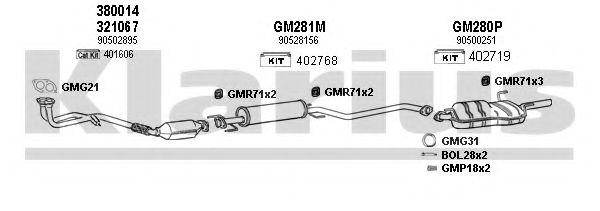 390840U Sistem de esapament KLARIUS 