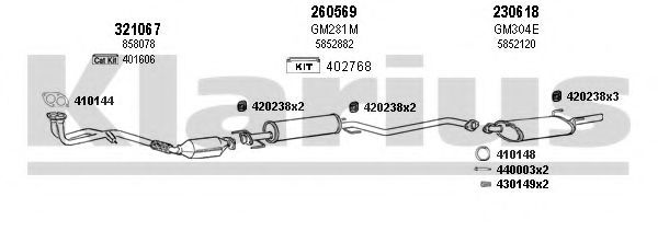 390993E Sistem de esapament KLARIUS 