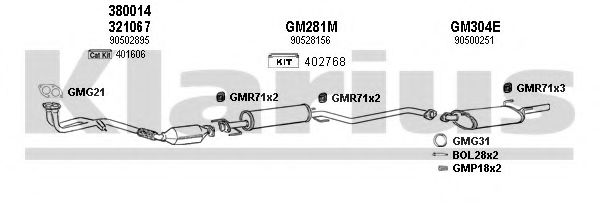 390993U Sistem de esapament KLARIUS 
