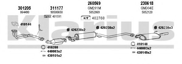 390998E Sistem de esapament KLARIUS 