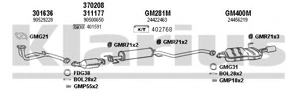 391160U Sistem de esapament KLARIUS 