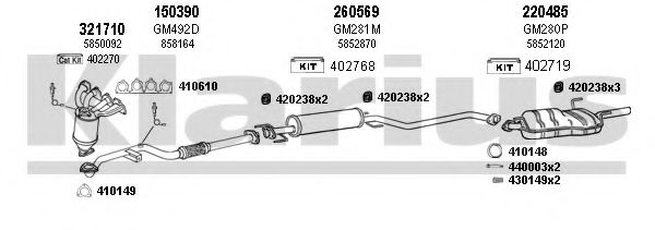 391358E Sistem de esapament KLARIUS 