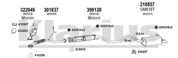 391416E Sistem de esapament KLARIUS 