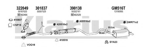 391416U Sistem de esapament KLARIUS 