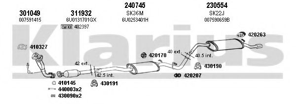 780030E Sistem de esapament KLARIUS 