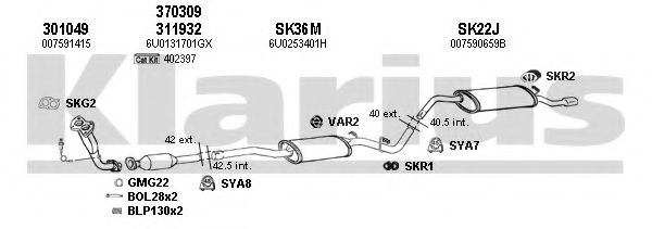 780030U Sistem de esapament KLARIUS 