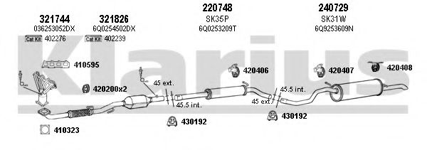 780051E Sistem de esapament KLARIUS 