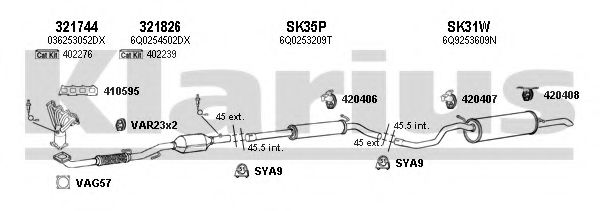 780051U Sistem de esapament KLARIUS 