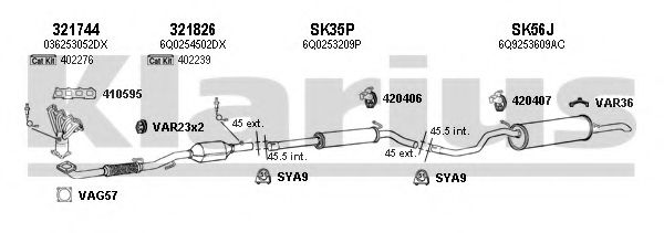 780058U Sistem de esapament KLARIUS 
