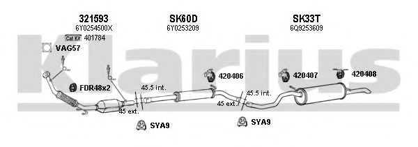 780060U Sistem de esapament KLARIUS 