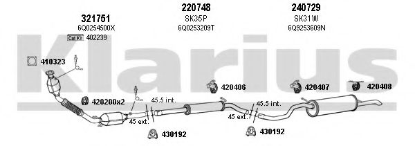 780081E Sistem de esapament KLARIUS 